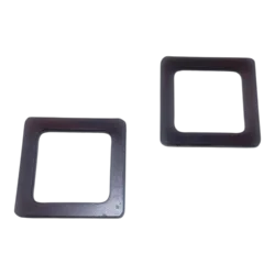 זוג ידיות עץ מרובעות בצבע שחור